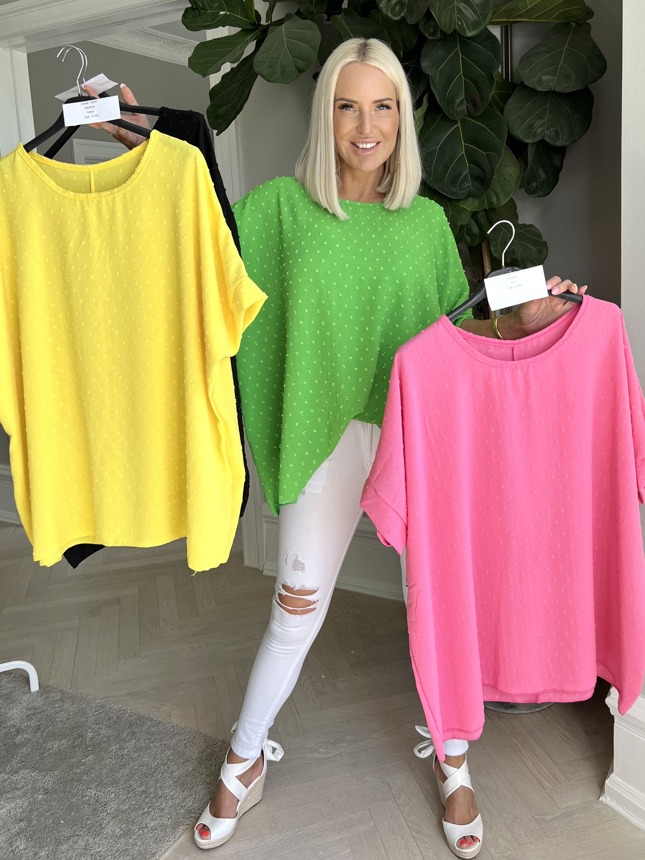 Mileah - Sød bluse med prikket detaljer